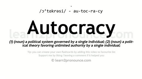 autocracy meaning in english